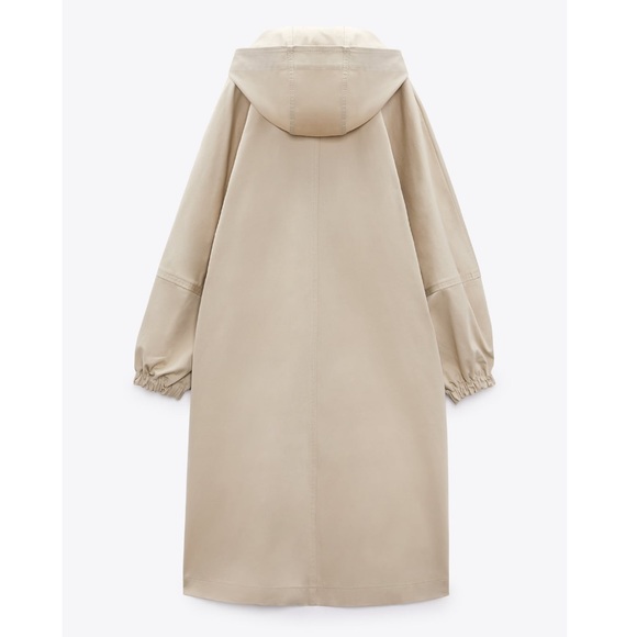 Zara hooded oversized trench coat - Picture 9 of 16